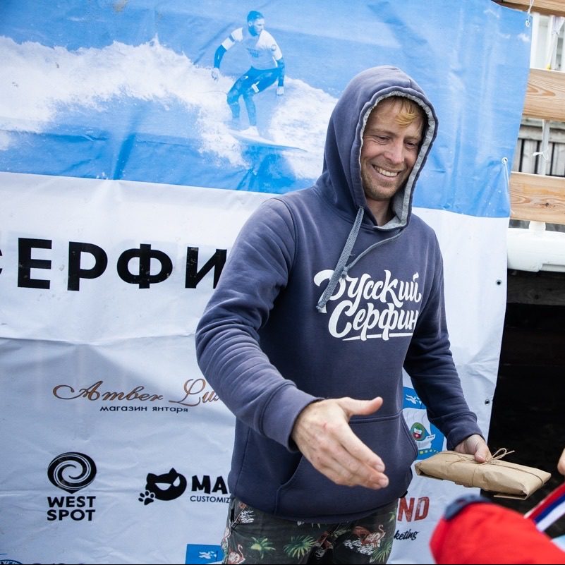 Толстовки Русский Серфинг с Капюшоном