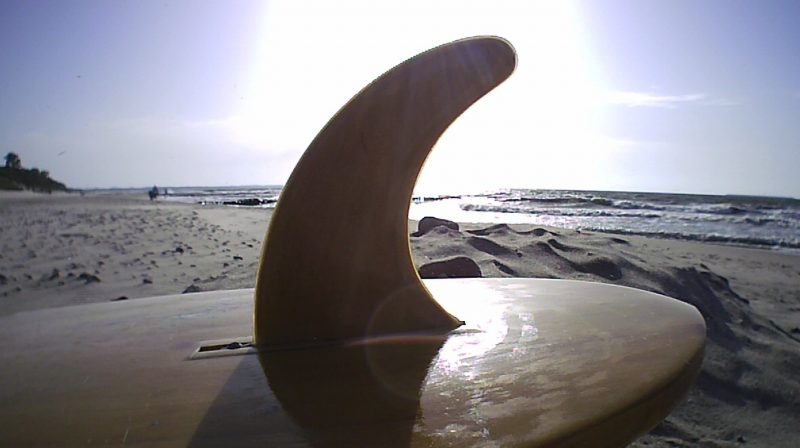 Деревянная доска для сёрфинга Surfboard Fatboy 5'3" (single fin)