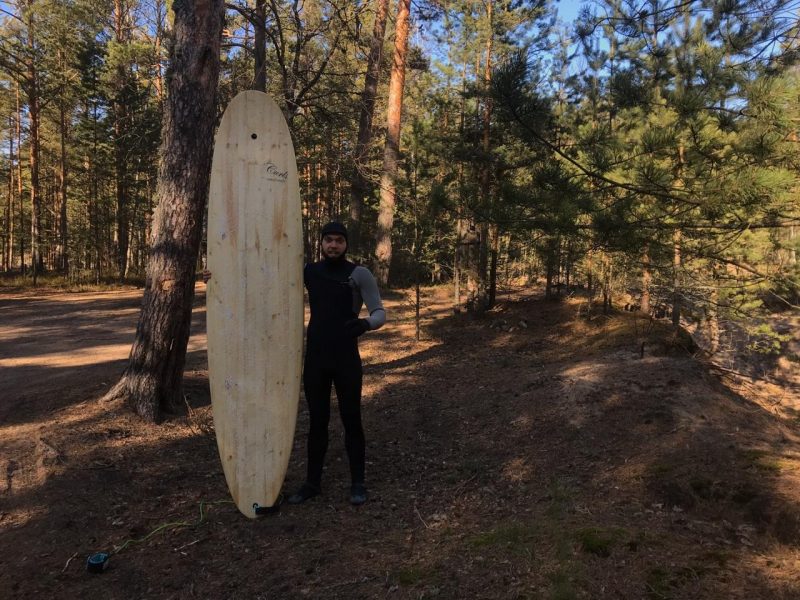 Деревянная доска для сёрфинга Surfboard Performance-style longboard 8'6"