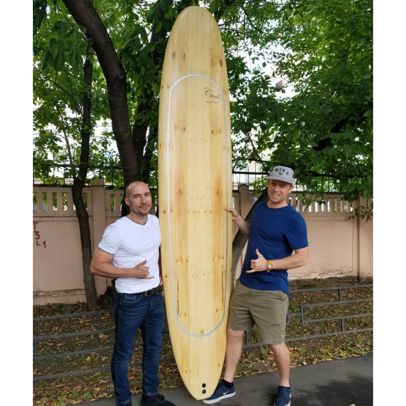 Деревянная доска для сёрфинга Surfboard Classic noserider 9'4"