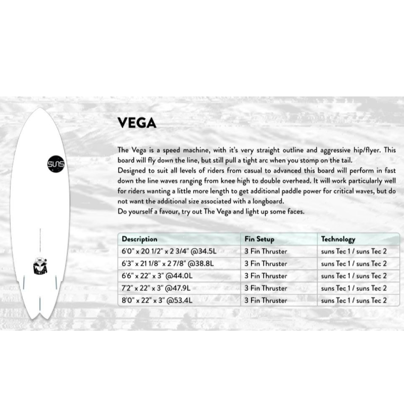 Доска для серфинга Suns Vega (3 fin)