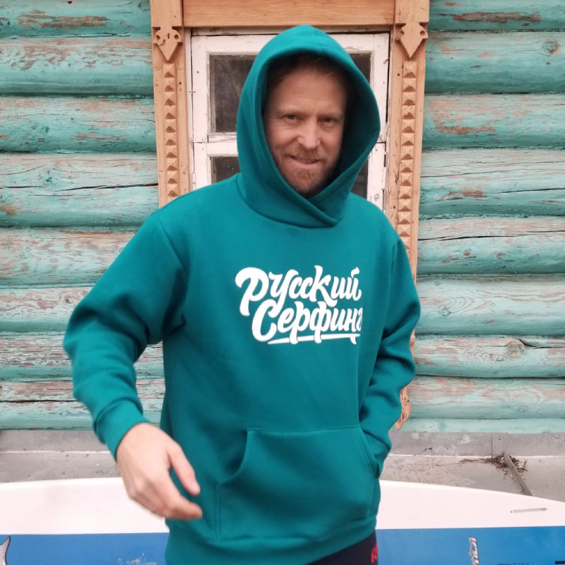 Толстовка Русский сёрфинг - новые цвета Милка и Изумруд!